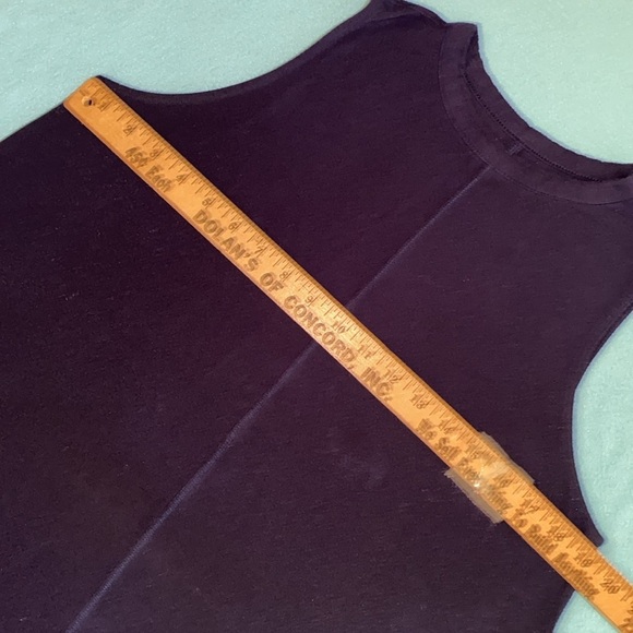 TIME AND TRU sleeveless crewneck tank midi dress sapphire dark blue size 12-14 - Picture 7 of 8